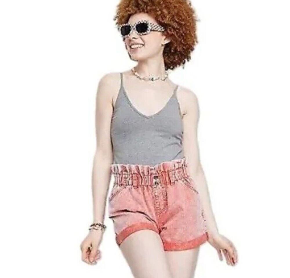 Wild Fable High -Rise Pull-On Paperbag Shorts Dark Orange Women’s S NWT
